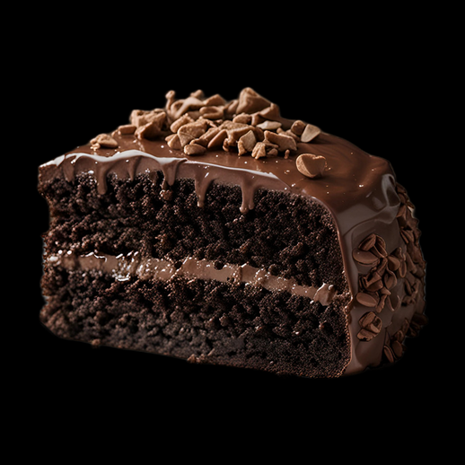 Tranche de gâteau au chocolat
