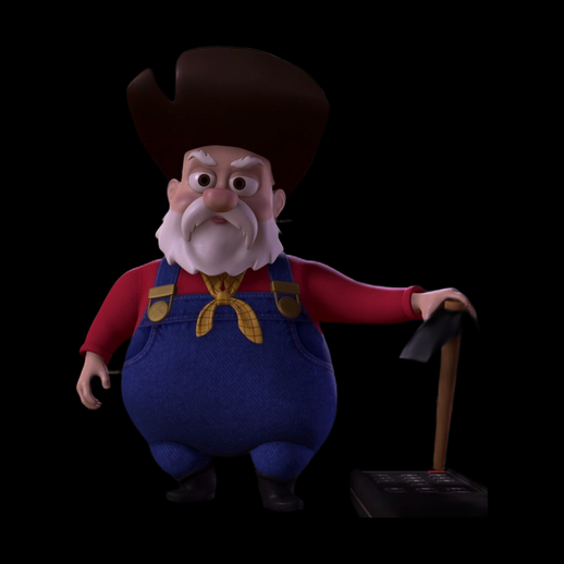 Personnage fermier cartoon 3D gratuit stylise