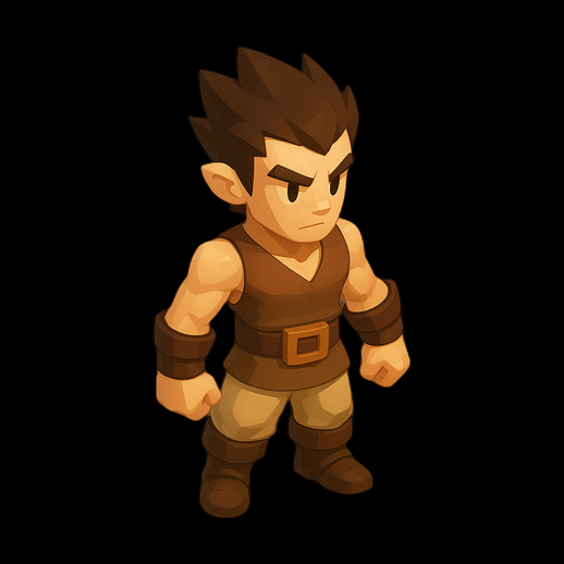 Personnage guerrier cartoon 3D gratuit stylise