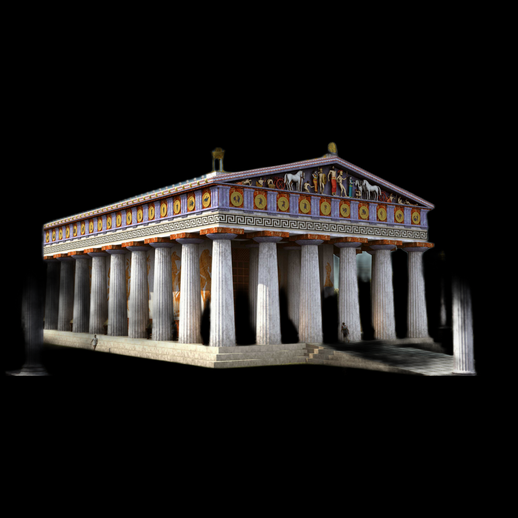 Temple grec antique 3D gratuit style dorique