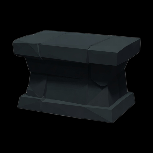 Enclume low poly 3D gratuit stylisee