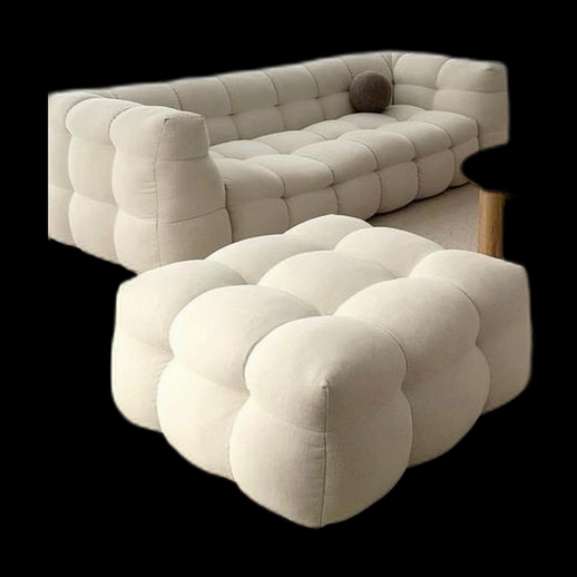 Canape modulaire capitonne 3D gratuit avec pouf