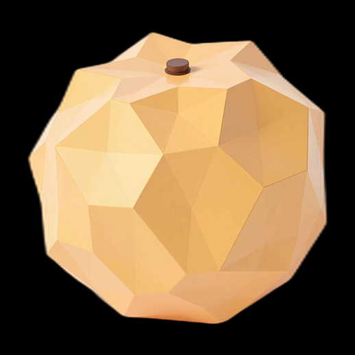 Lampe géométrique dorée 3D low poly