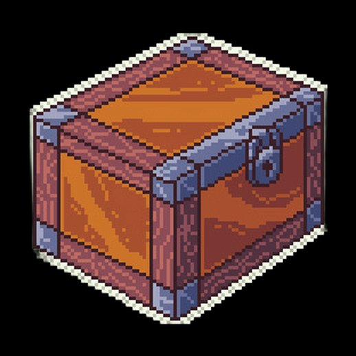 Coffre au tresor 3D gratuit style pixel