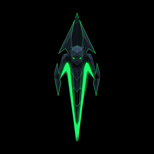 Vaisseau spatial futuriste 3D gratuit neon
