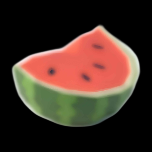 Tranche de pastèque 3D stylisée
