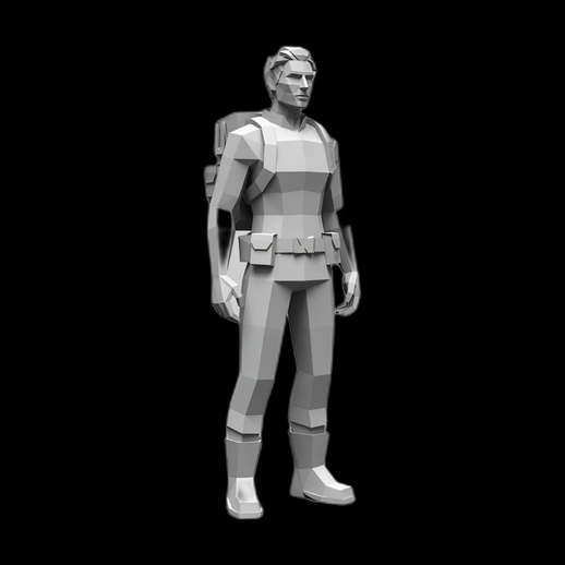 Personnage homme low poly 3D gratuit