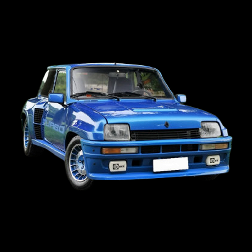 Voiture sportive compacte 3D gratuit bleue vintage