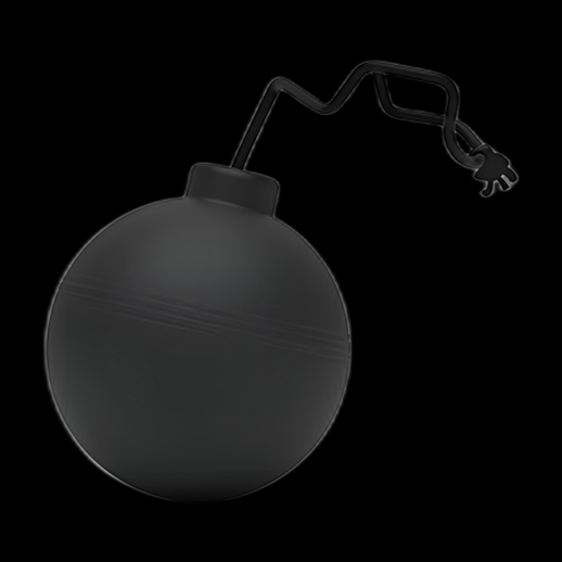Bombe Noire Cartoon 3D