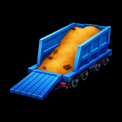 Benne camion 3D gratuit avec sable stylisé