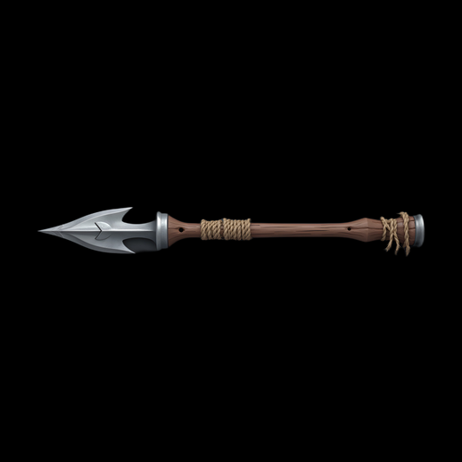 Lance de chasse artisanale 3D