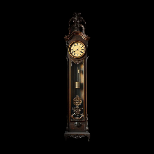 Horloge comtoise ancienne 3D gratuit en bois - modele 3D gratuit