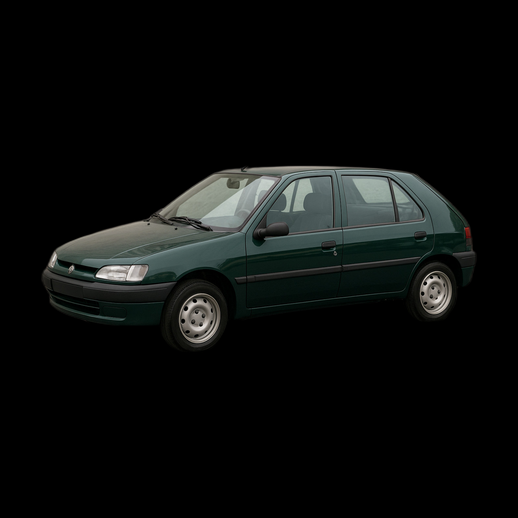 Peugeot 306 verte, asset 3D