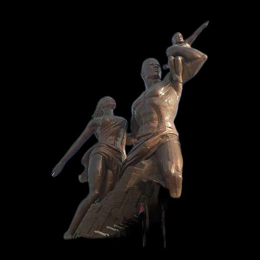 Statue monumentale 3D gratuit couple heroique bronze - modele 3D gratuit