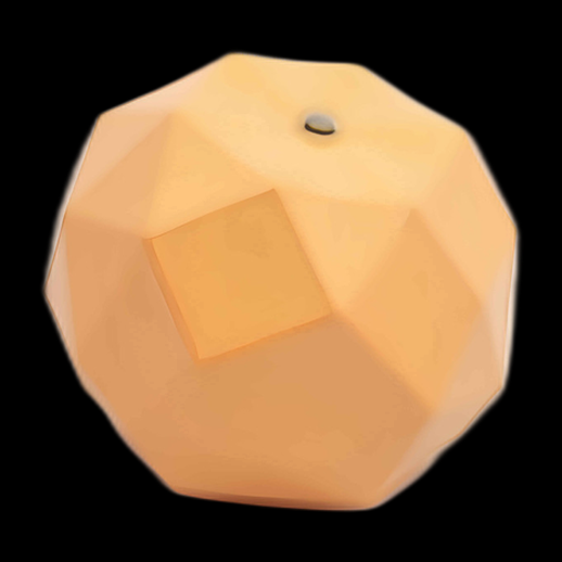 Pomme géométrique 3D couleur pêche