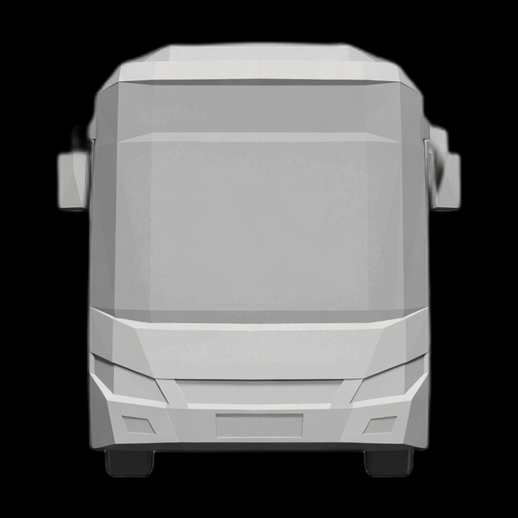Modele 3D gratuit bus moderne low poly