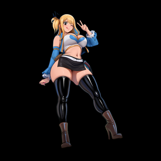 Personnage anime femme 3D gratuit style fantasy
