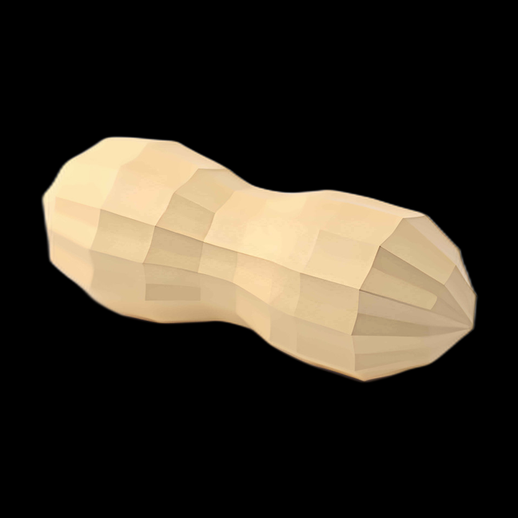 Cacahuète 3D Low Poly