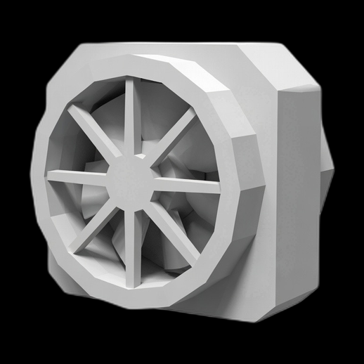 Ventilateur industriel 3D gratuit style turbine