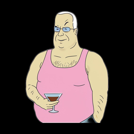 Personnage cartoon 3D gratuit homme avec cocktail