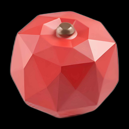 Pomme 3D polygonale rouge