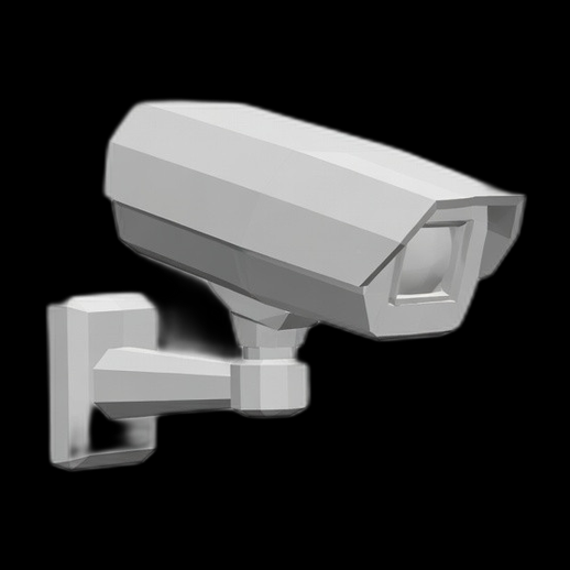 Camera de surveillance 3D gratuit style low poly