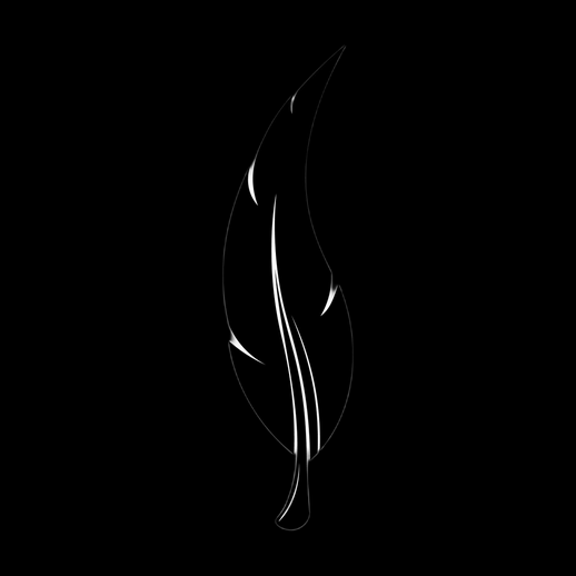 Plume stylisee 3D gratuit design minimaliste