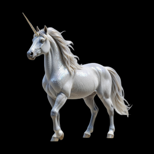 Licorne blanche 3D gratuit realiste fantastique