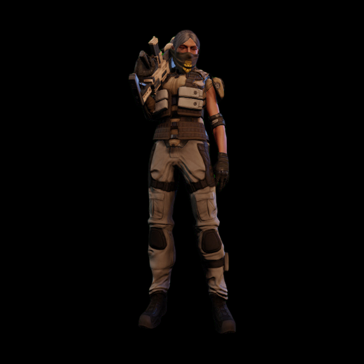 Soldat tactique 3D gratuit avec arme