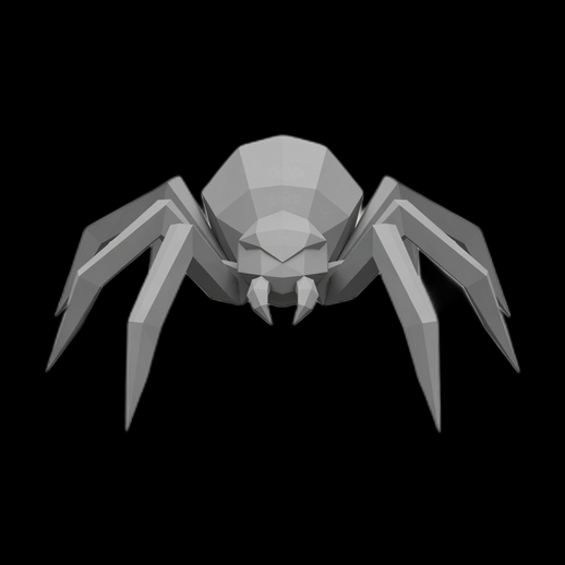 Araignee low poly 3D gratuit stylisee