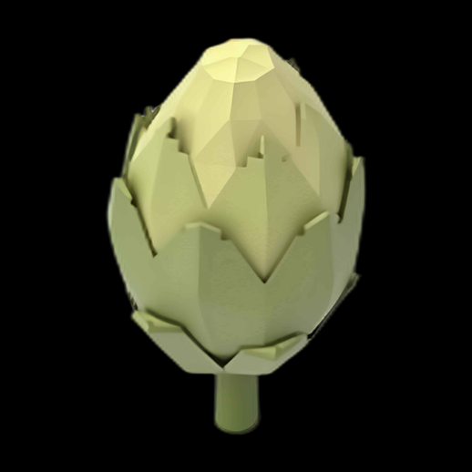 Artichaut 3D basse résolution