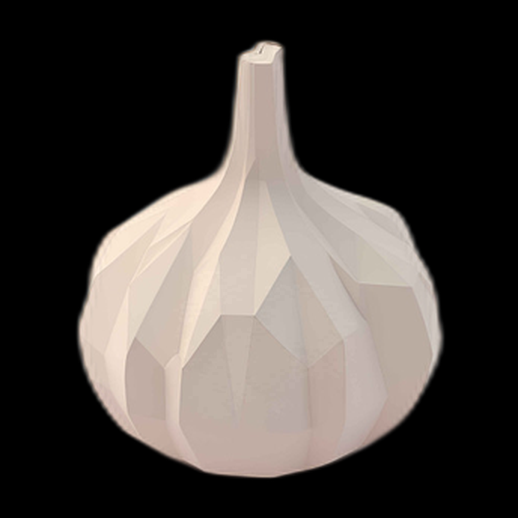 Ail 3D blanc low poly