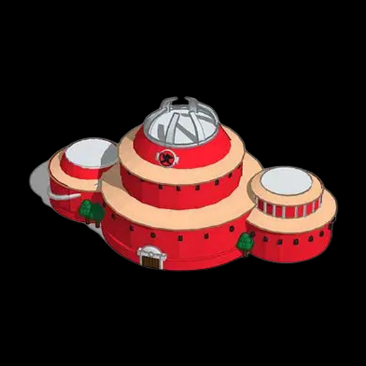 Asset 3D du bâtiment Konoha