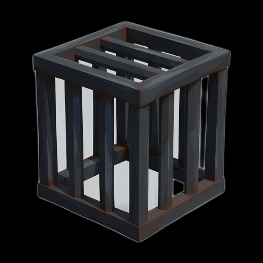Caisse en bois 3D gratuit style low poly
