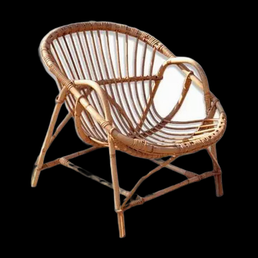 Fauteuil en rotin 3D gratuit design vintage