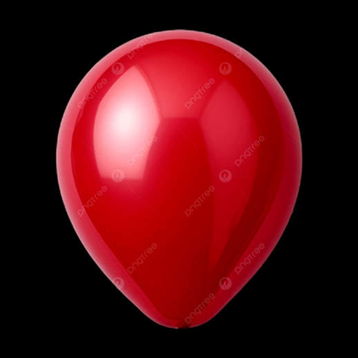Ballon rouge brillant 3D gratuit réaliste