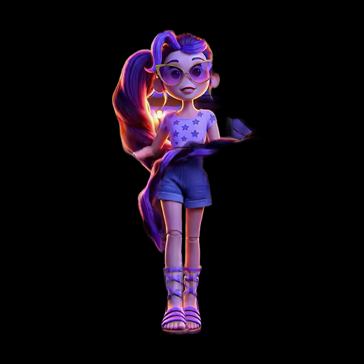 Personnage fille cartoon 3D gratuit stylise - modele 3D gratuit