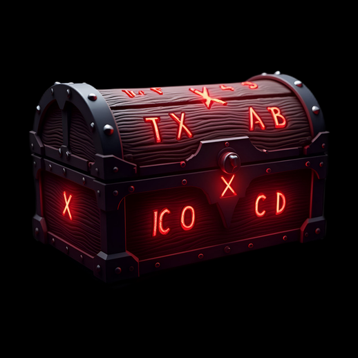 Coffre au trésor numérique lumineux