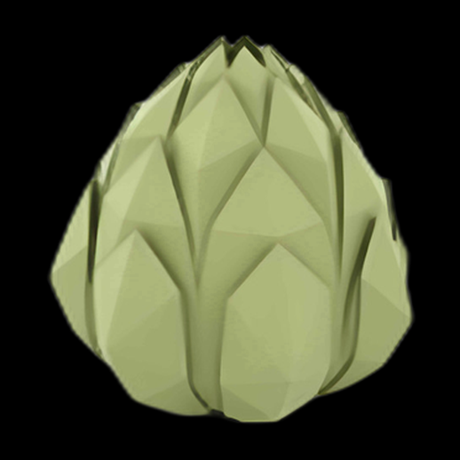 Artichaut 3D polygonal simplifié