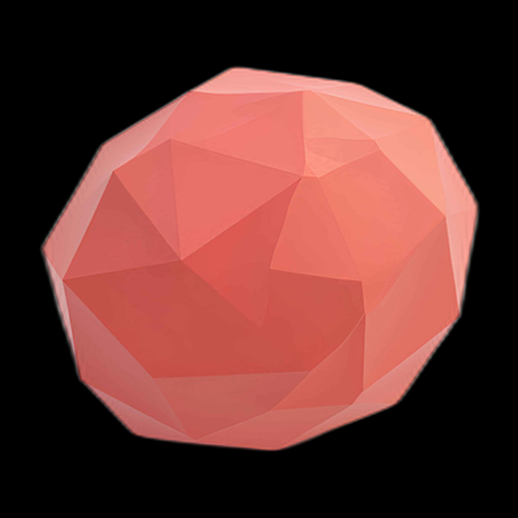 Sphère polygonale corail 3D