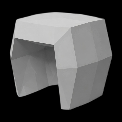 Tabouret low poly 3D gratuit design moderne