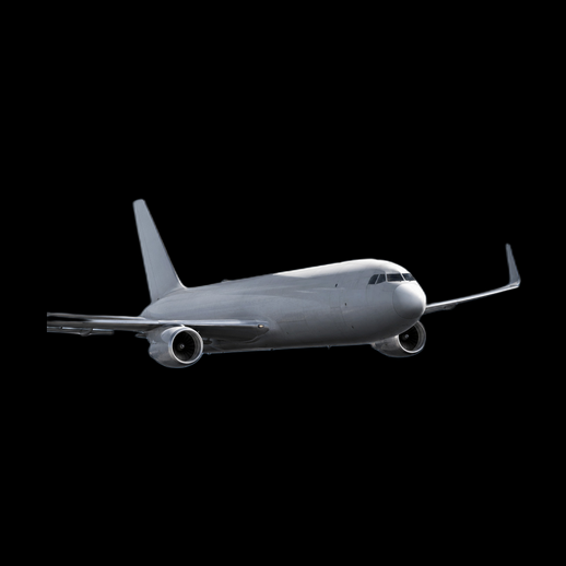 Avion de ligne 3D gratuit realiste blanc - modele 3D gratuit