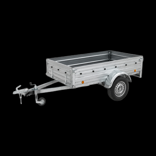 Remorque utilitaire 3D gratuit metal simple essieu - modele 3D gratuit