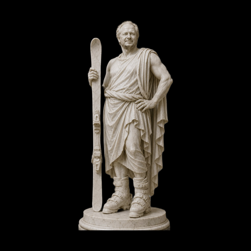 Statue homme antique 3D gratuit avec ski