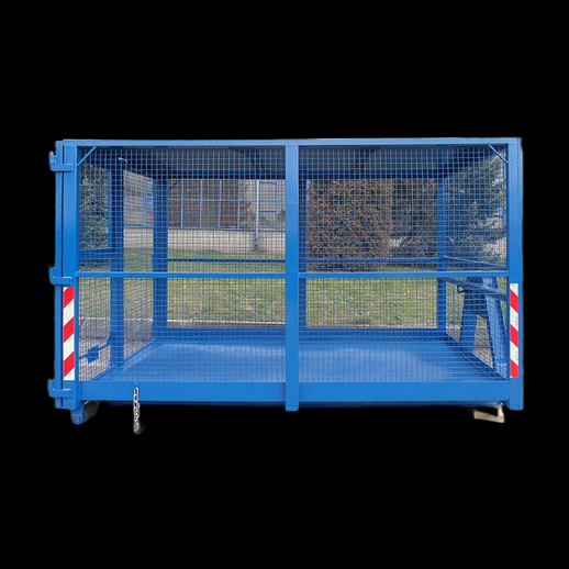 Benne chantier 3D gratuit en metal bleu