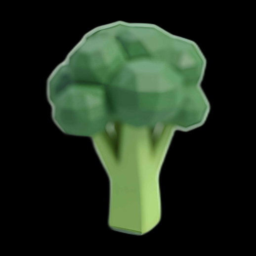 Brocoli 3D Low-Poly Style