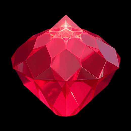 Rubis brillant 3D