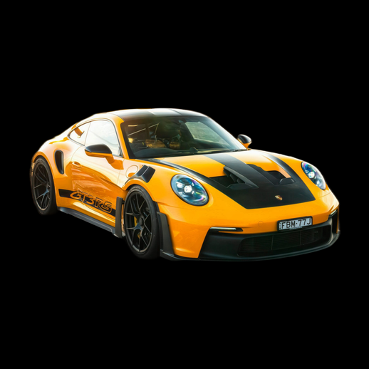 Voiture sport GT3 RS 3D gratuit orange