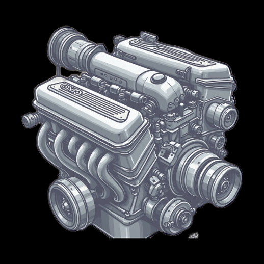 Moteur automobile 3D gratuit detaille realiste