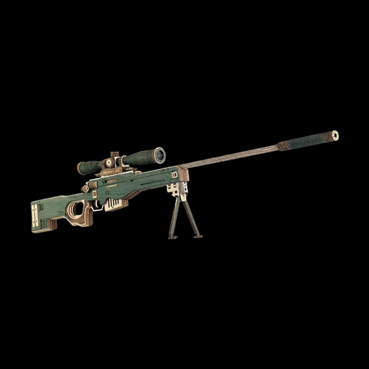 Fusil sniper tactique 3D gratuit avec silencieux